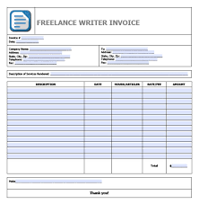 Download Freelance Writer Invoice Template Bonsai