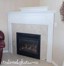 Painted Oak Fireplace Mantel