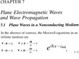 Maxwell Equations In An Infinite Medium
