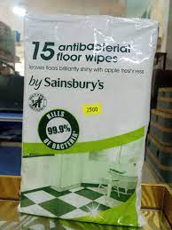 15 antibacterial floor wipes tchai