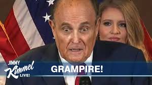 Former new york city mayor rudy giuliani, personal attorney to u.s. Kimmel Jokes Giuliani Was Dying Up There During Hair Dye Debacle