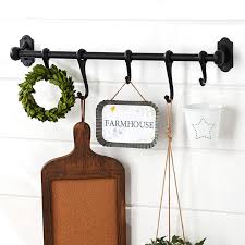 Farmhouse Hanging Rack With Hooks