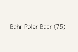 Behr Polar Bear 75 Color Hex Code