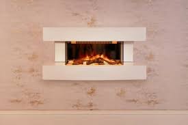 32 White Electric Fireplace Wall