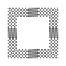 black and white checd square frame