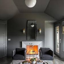 charcoal gray den walls design ideas