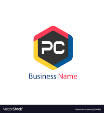 initial letter pc logo template design