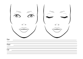 face chart makeup artist blank un