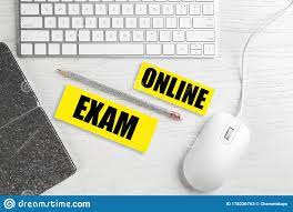 Flat Lay Composition with Mouse, Keyboard and Phrase ONLINE EXAM on Wooden  Table Stock Image - Image of college, electronic: 178226763