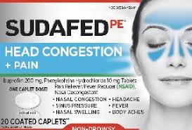 sudafed pe head congestion information