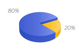 80 20 pie chart images browse 990
