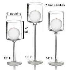 stemmed glass candle holders h 12 14