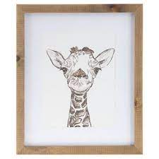 baby giraffe framed wall decor hobby