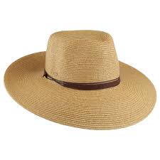 Scala Hats Algarve Wide Brim Outback Hat Toast