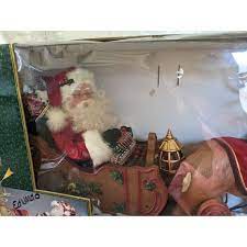 Holiday Creations Reindeer Santa Sleigh