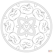 Halloween Mandalas Coloring Pages Free Coloring Pages