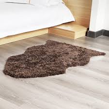 natural curly wool single sheepskin rug