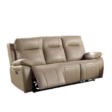 Flared Arm Leather Power Reclining Sofa