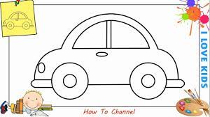 The engine diagram above here show the simple parts of a petrol engine that we can see from our eyes except some internal parts. How To Draw A Car Easy Step By Step For Beginners 8 Youtube