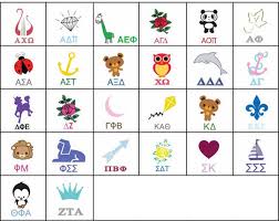 A Great Chart Of Sorority Colors And Mascots Panhellenic