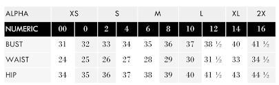 Size Chart Varyform