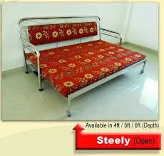 stainless steel sofa bed steely