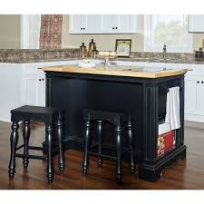 This is becoming a popular option as more people are looking to optimize the space they have. Powell Company Natural Pennfield Black Kitchen Island Granite Top 318 416 The Home Depot