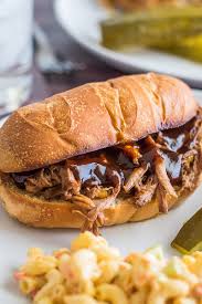 slow cooker tri tip sandwiches baking