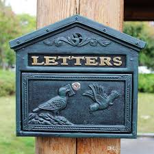 Cast Metal Letters Box Mailbox Postbox