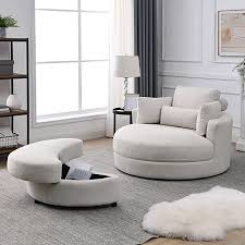 Grey Sofa Lounge Club Big Round Chair