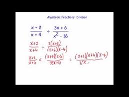 Dividing Algebraic Fractions You