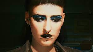 goth makeup edits cyberpunk 2077 mod