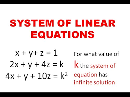 System Of Linear Equations Numerical