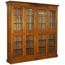 oak library bookcase cabinet