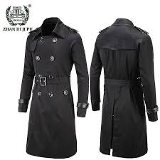 Classic Trench Coat Jacket Men Fashion