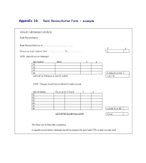 Bank Reconciliation Spreadsheet Statement Template Example