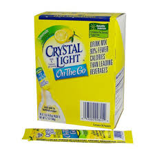 Crystal Light On The Go Lemonade Oral Supplement 0 18 Oz Individual Packet Powder Case Of 120