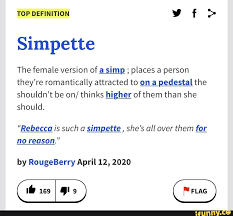 definition simpette the female version