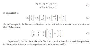 The Matrix Equation Flashcards Quizlet