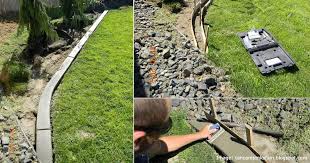 Place the stake into the soil so that it is right next to the top of the edging, and the pointed tip is going towards the v shape at the bottom. Diy Make Concrete Landscape Edging Step By Step