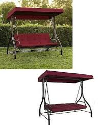 patio 3 person swing canopy bench
