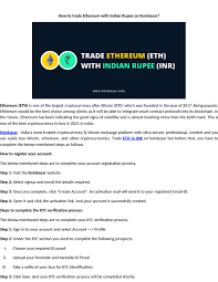 Fill in the line with the amount that we need for the exchange. How To Trade Ethereum Eth With Indian Rupee Inr On Koinbazar By Timjosh Issuu