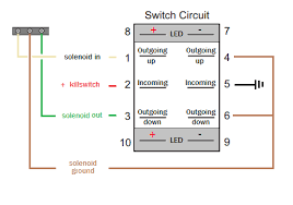 Connect the pins as follows, see the picture for a wiring diagram: 7 Pin Winch Switch Wiring Block And Schematic Diagrams