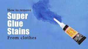 remove super glue stains from clothes