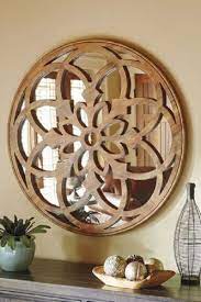Round Wooden Wood Wall Carved Penal And