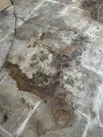 dry oil stains on concrete garage floor