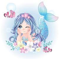 mermaid wallpaper vector art icons