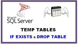 sql server temp tables tsql command