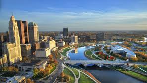 The city of columbus is located in central ohio at the confluence of the scioto and olentangy rivers. Downtown Columbus Map