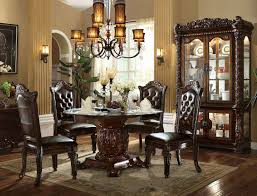 Button tufting and wooden ornamentation is common as are tasteful upholstery patterns. Formal Dining Room Sets You Ll Love In 2021 Visualhunt